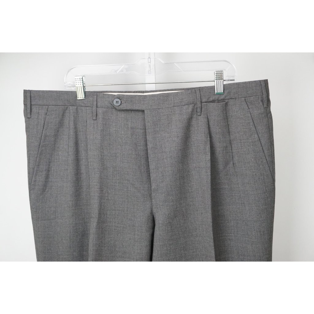 Rota Solid Light Gray Wool Mens Dress Pants Sz 58 Brand New